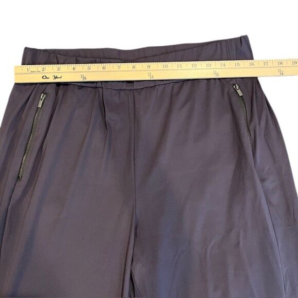 Bagatelle Collection Satin Jogger Navy Blue Zipper Pockets Stretch Size Medium - Picture 8 of 11